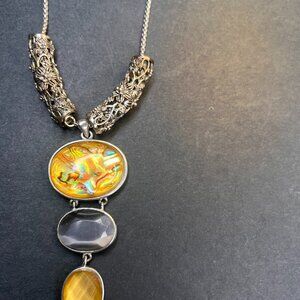 NWT Sunset Trilogy Statement Pendant Necklace